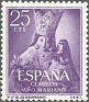 Spain 1954 Virgin 25 CTS Violet Edifil 1134. Spain 1954 1134 Desamparados. Uploaded by susofe